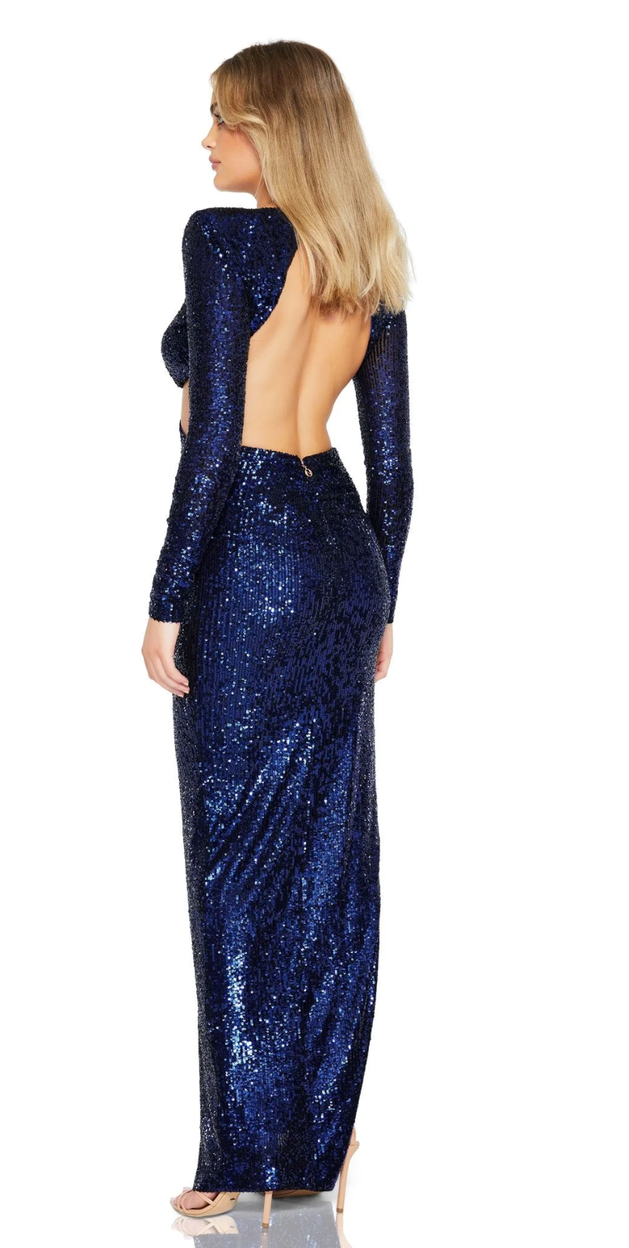Jewel Sequin Gown - Sapphire