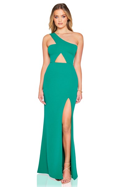 Bliss Cut Out Gown - Emerald