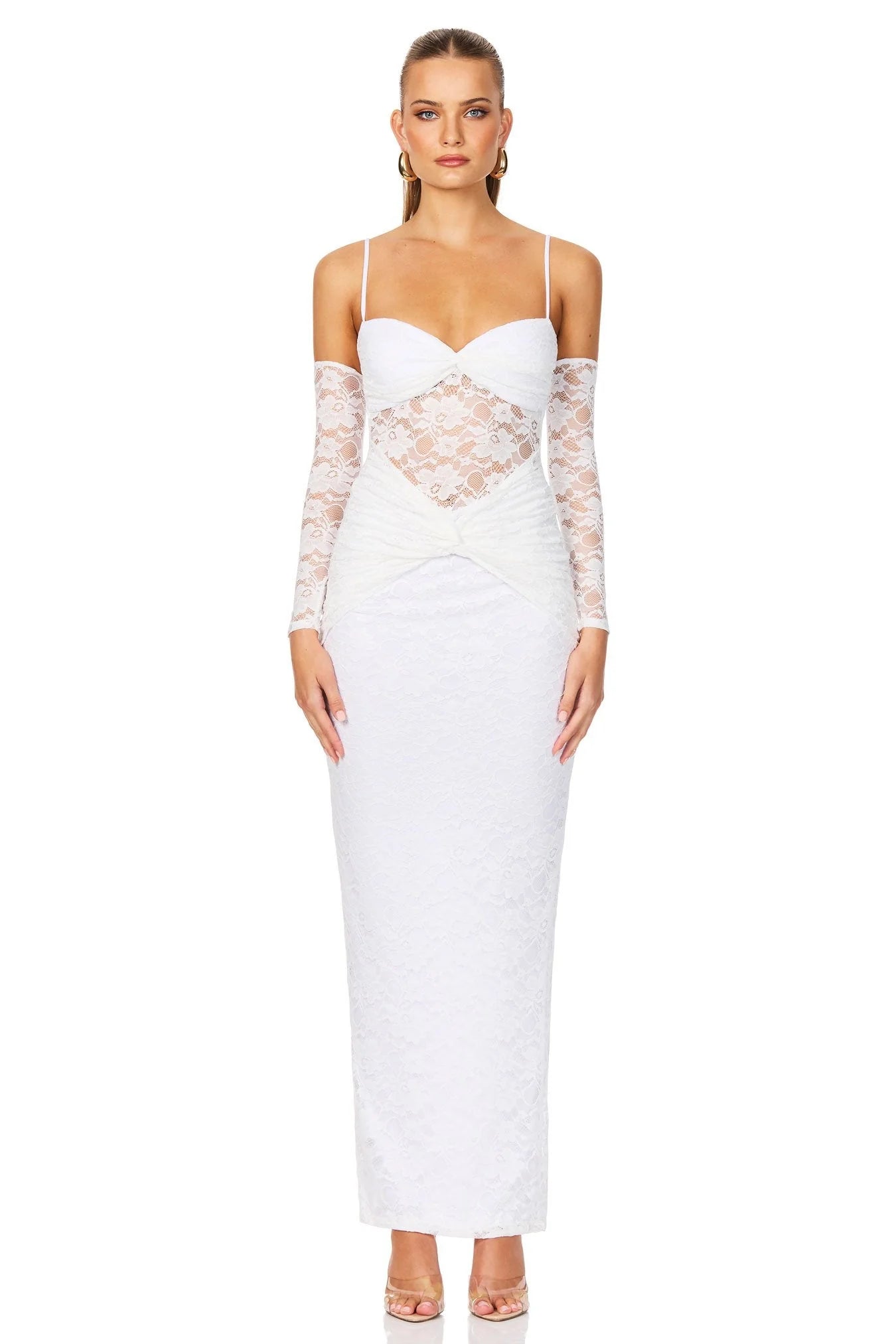 Lene Lace Maxi - White