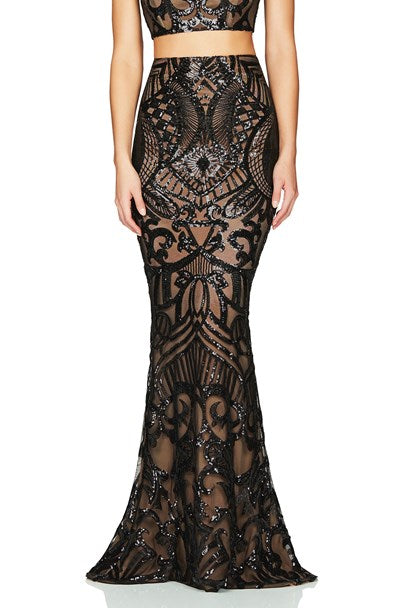 Mon Cherie Sequin Skirt - Black