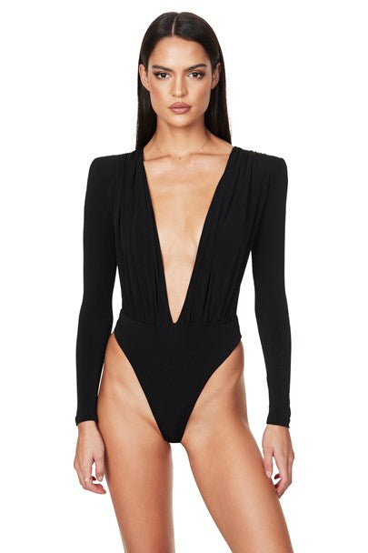 Dasha Plunge Bodysuit - Black