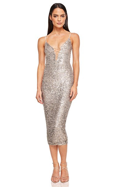 Sublime Lace Up Midi - Metallic