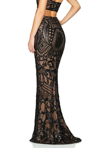 Mon Cherie Sequin Skirt - Black