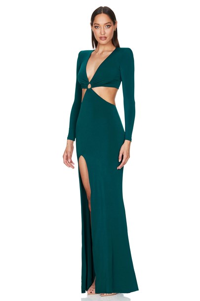 Riley Ring Cut Out Gown - Teal