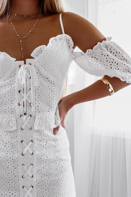 Picnic Corset Dress - White