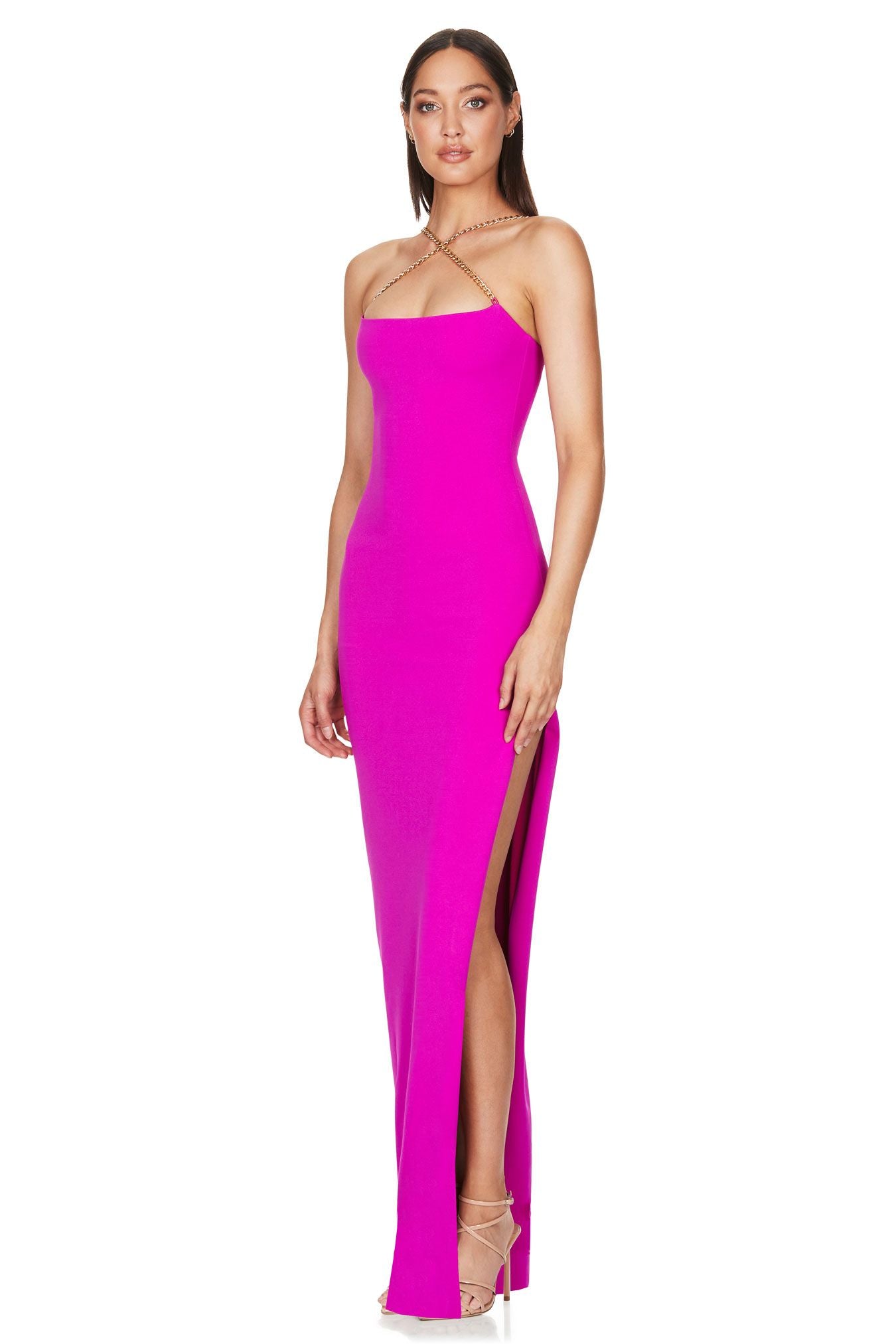 Estella Gown - Bright Fuschia