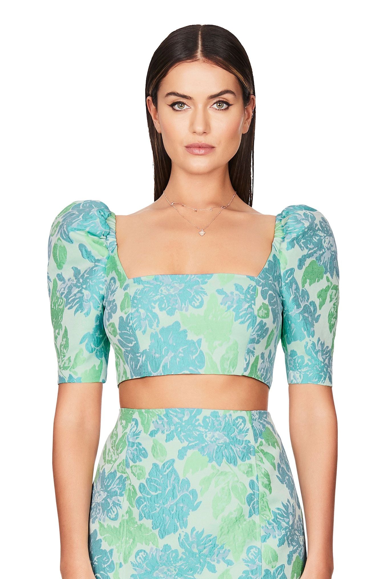 Solana Crop - Mint / Blue