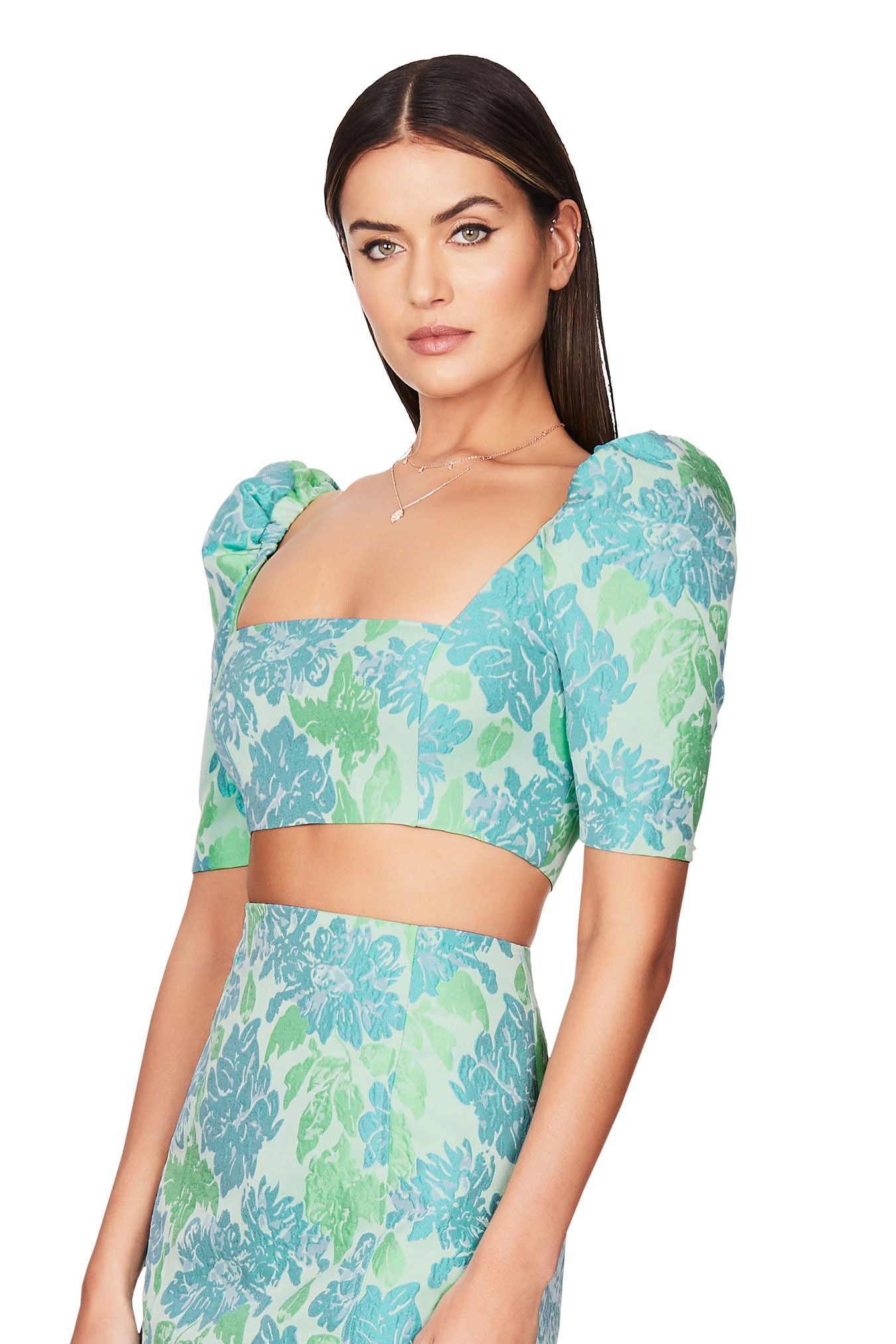 Solana Crop - Mint / Blue