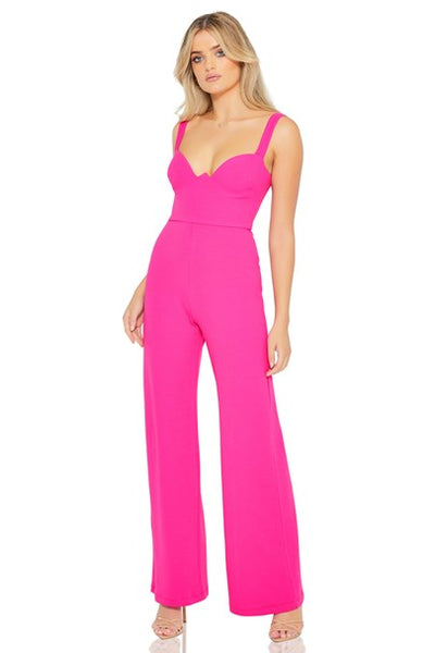 Romance Jumpsuit - Neon Pink - Lady Luxe Boutique