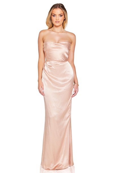 Emelie Strapless Gown - Nude