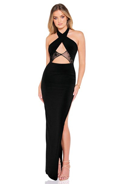 Lucia Cut Out Gown - Black