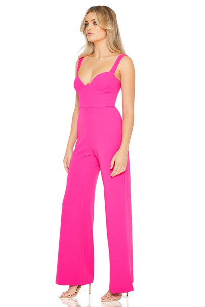 Romance Jumpsuit - Neon Pink