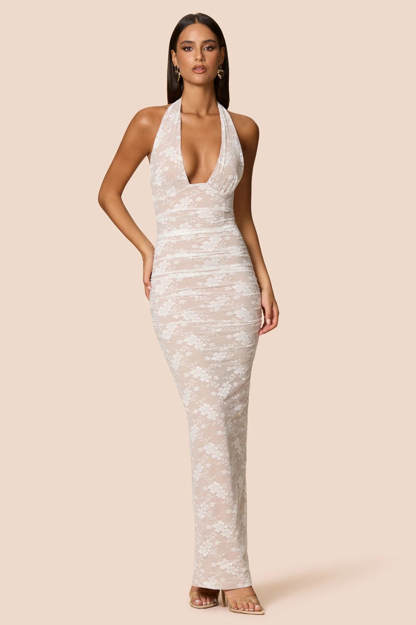 Arabella Halter Maxi - White