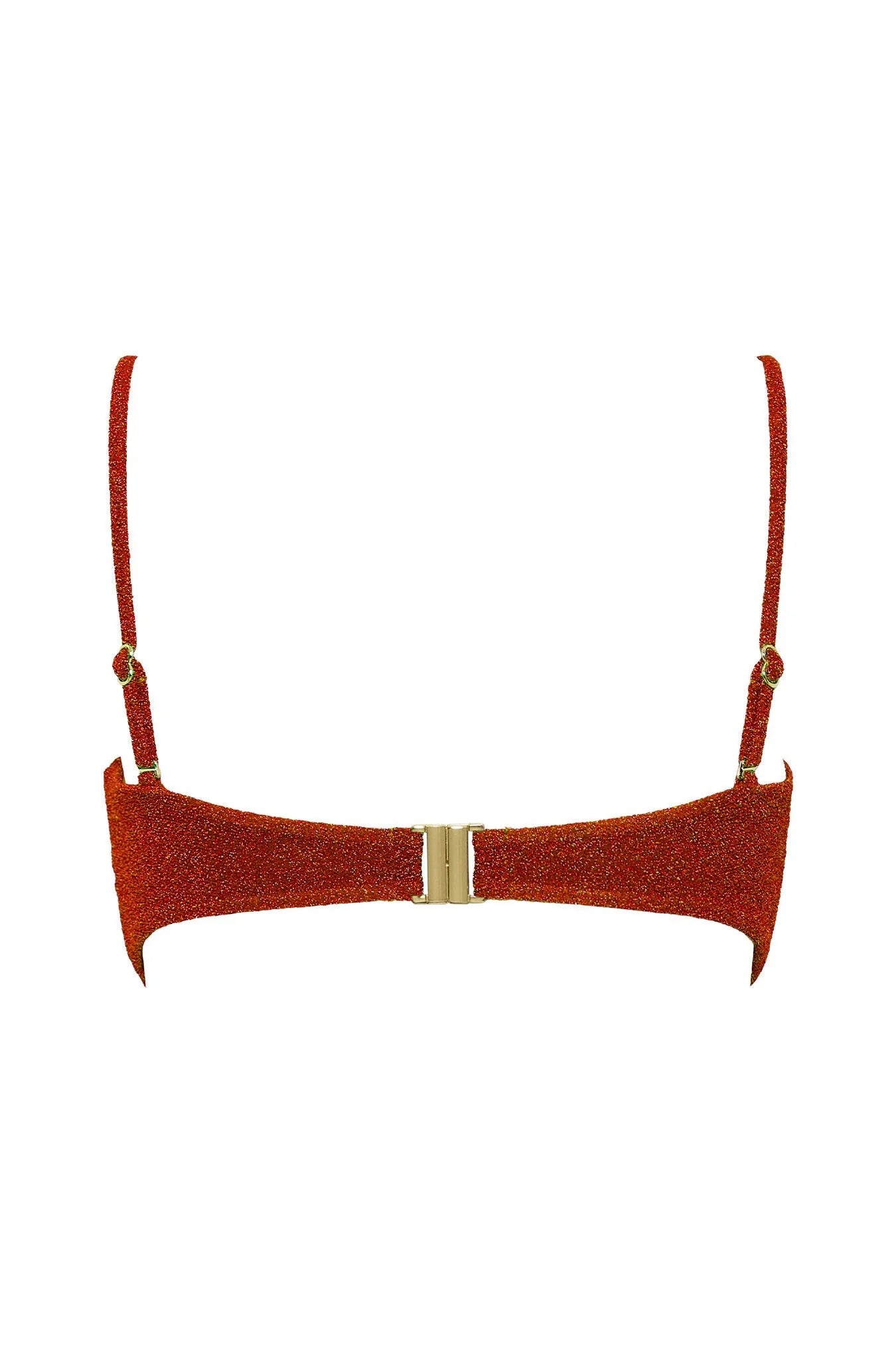 Dynasty Bandeau Bra - Rust