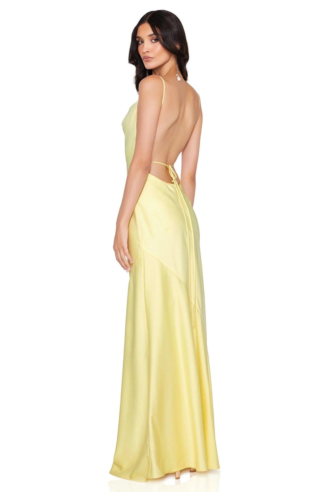 Entice Drape Gown - Lemon