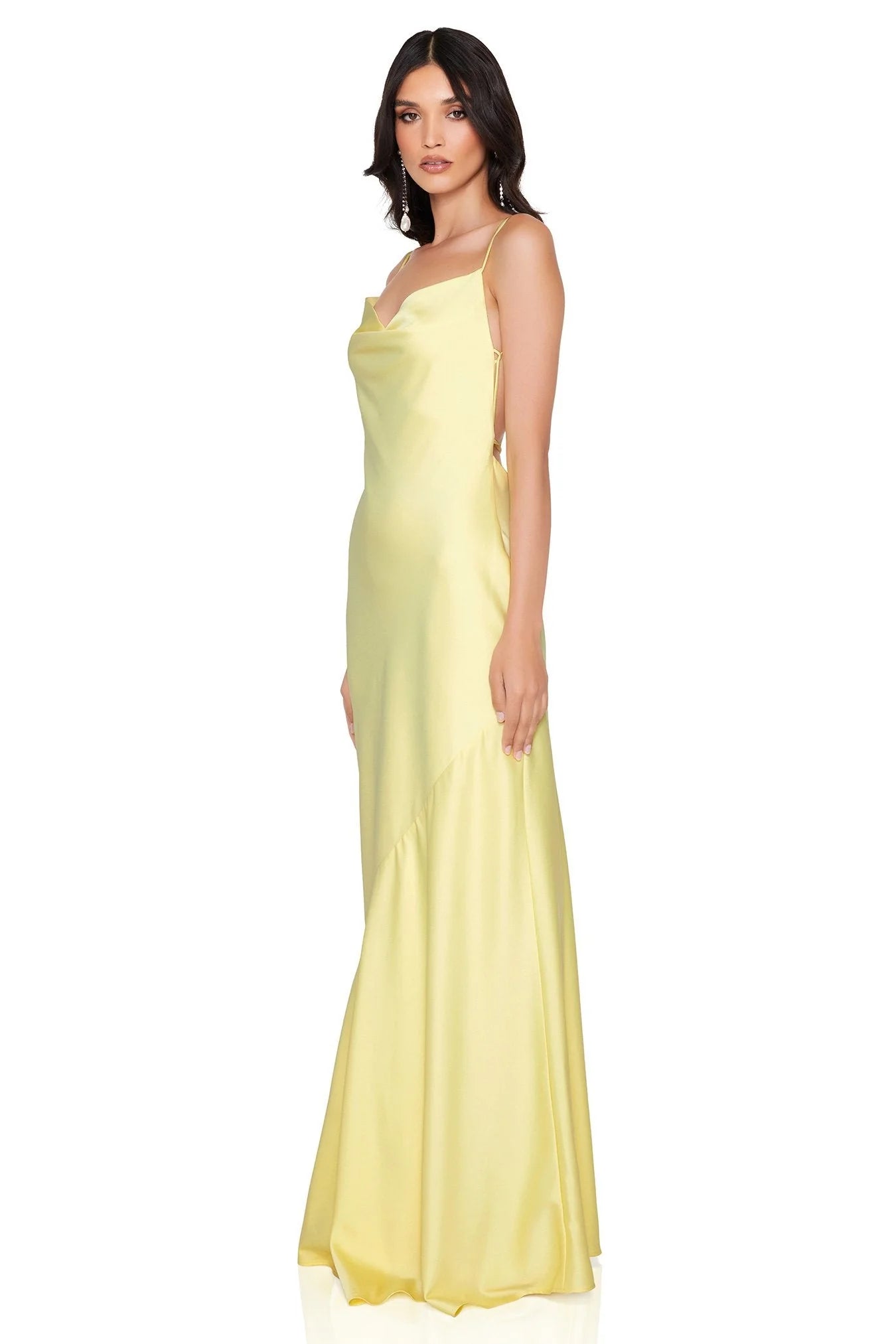 Entice Drape Gown - Lemon