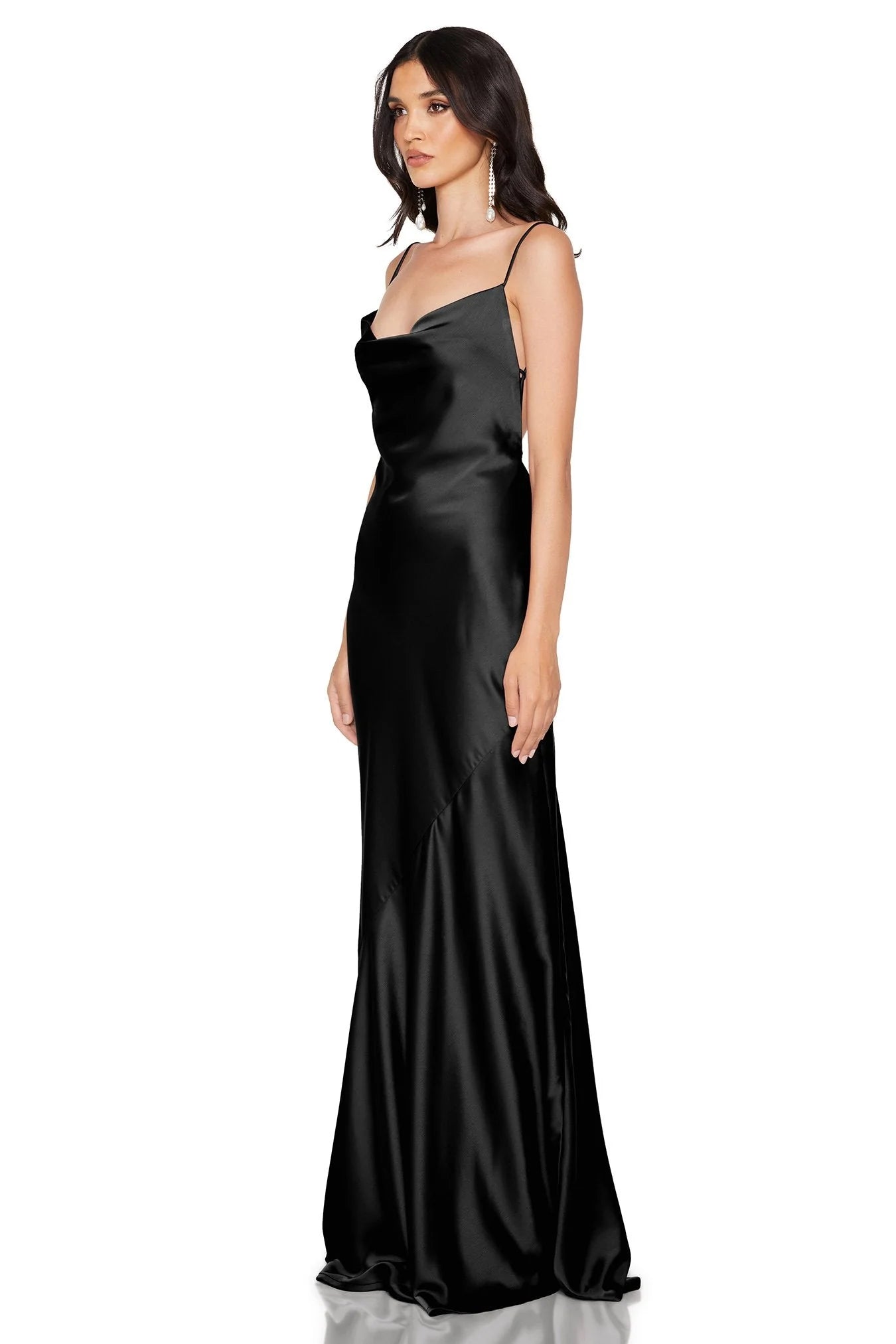 Entice Drape Gown - Black