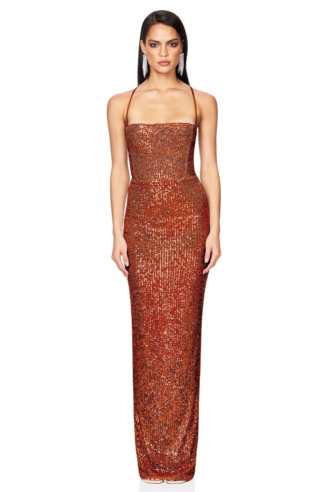 Lumina Lace Back Gown - Toffee