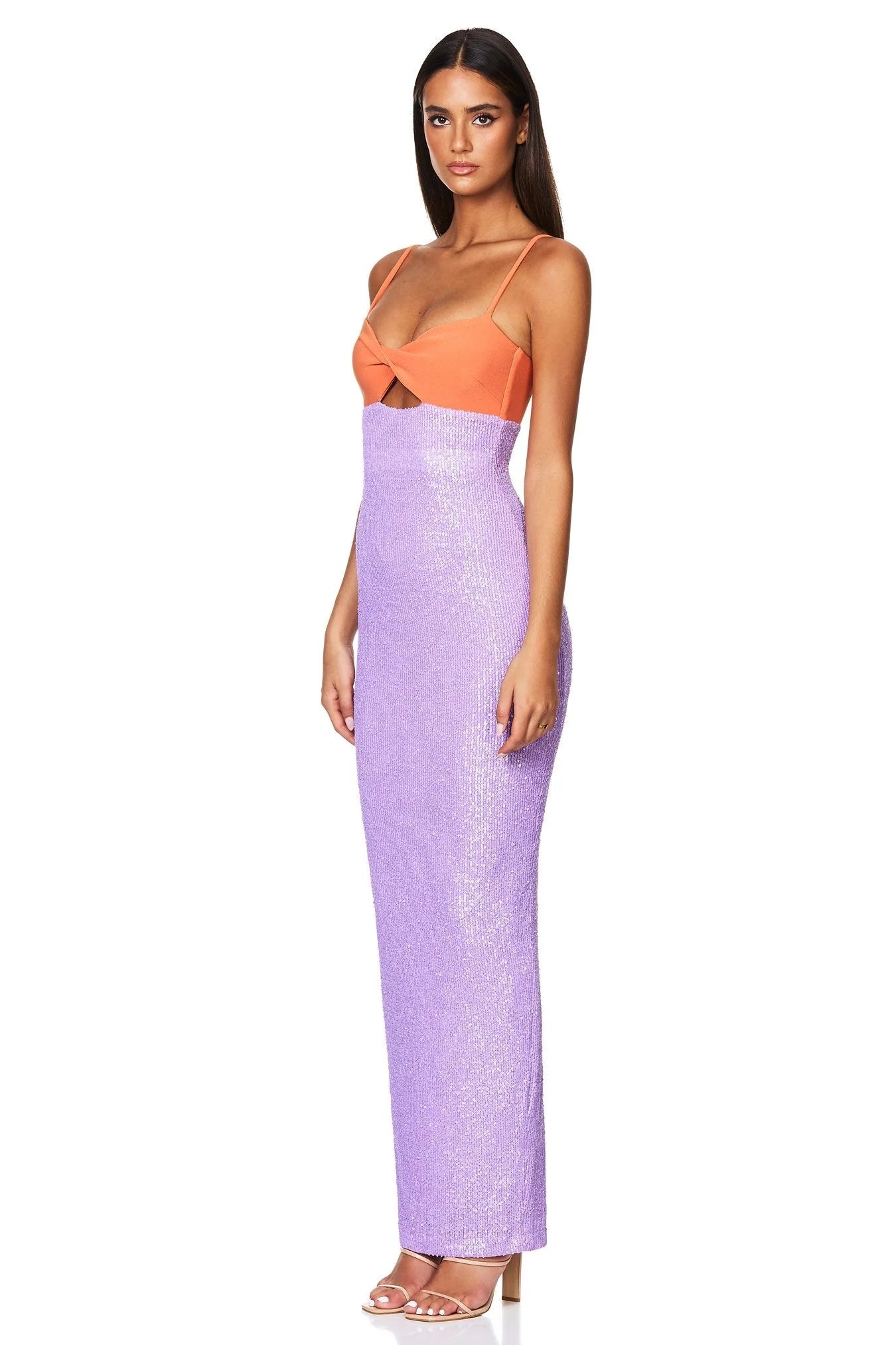 Monet Twist Gown - Sunset/Lilac