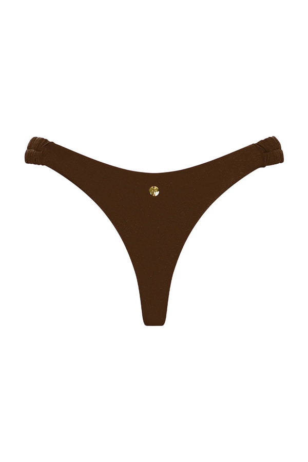 Pool Party Scrunchie Thong - Chocolate - Lady Luxe Boutique