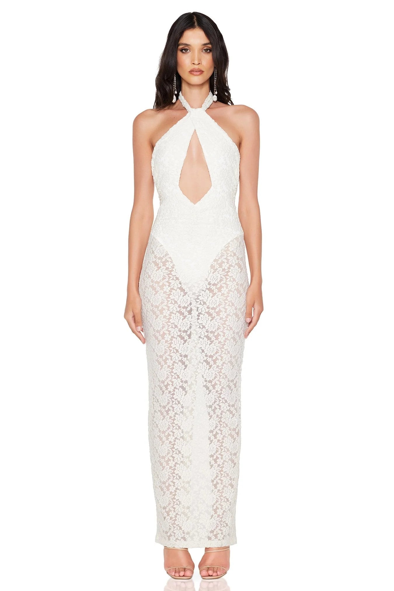 Roxana Halter Gown - Ivory