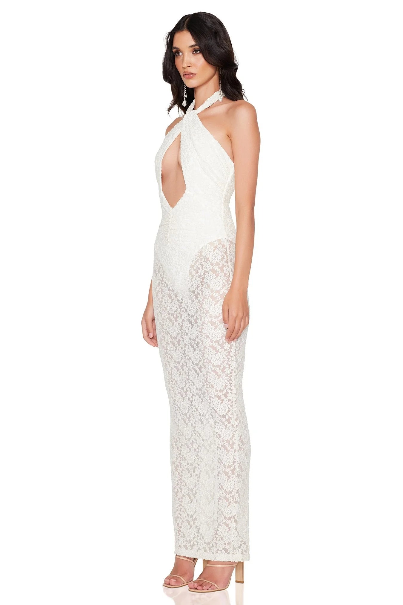 Roxana Halter Gown - Ivory