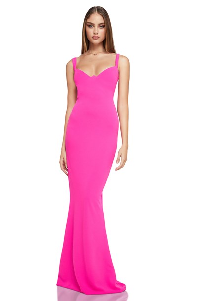 Romance Gown - Neon Pink
