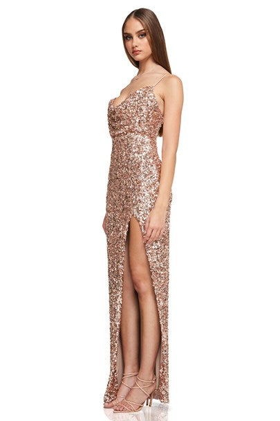 Smoke Show Gown - Rose Gold