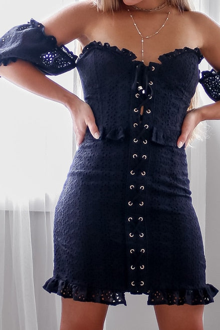 Picnic Corset Dress - Black