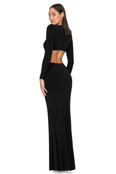 Riley Ring Cut Out Gown - Black