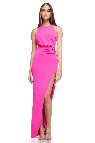 Flirt Gown - Neon Pink
