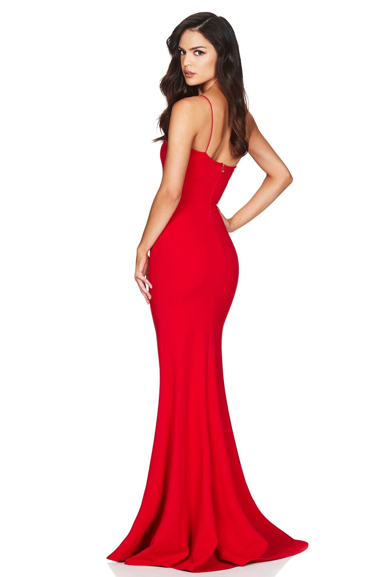 Jasmine One Shoulder Gown - Red